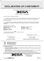 Предварительный просмотр 48 страницы Desa AC 15 M EHP Instruction Manual