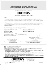 Предварительный просмотр 80 страницы Desa AC 15 M EHP Instruction Manual