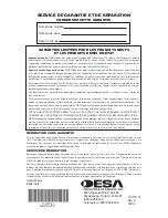 Preview for 56 page of Desa BC115DT Owner'S Manual