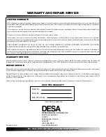 Preview for 22 page of Desa BC115T Owner'S Manual