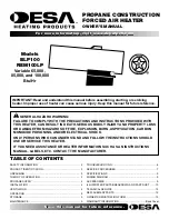 Предварительный просмотр 1 страницы Desa BLP100 Owner'S Manual