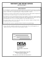 Preview for 16 page of Desa BLP35E Owner'S Manual