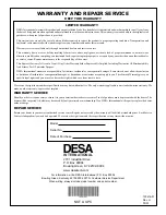 Preview for 12 page of Desa BLP375A Owner'S Manual