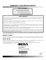 Preview for 16 page of Desa BLP50VA Owner'S Manual