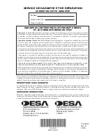 Предварительный просмотр 24 страницы Desa Btu Owner'S Manual