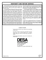 Preview for 24 page of Desa BY100ECA Owner'S Manual