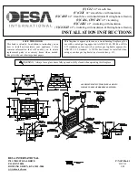 Preview for 1 page of Desa C42L-FS Installation Instructions Manual