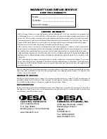 Preview for 8 page of Desa CANADIAN PROPANE CONSTRUCTION CONVECTION HEATER Owner'S Manual