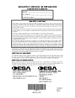 Preview for 24 page of Desa CANADIAN PROPANE CONSTRUCTION CONVECTION HEATER Owner'S Manual