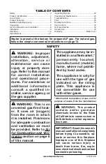 Preview for 2 page of Desa CCFPDFT Owner'S Operating & Installation Manual