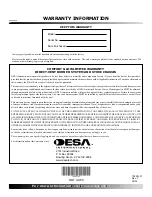 Preview for 40 page of Desa CDVBNC Operation And Installation Manual