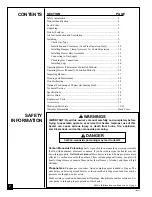 Preview for 2 page of Desa CF18PV Owner'S Operating & Installation Manual