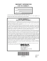 Preview for 16 page of Desa CGEF21A Safety Information And Installation Manual