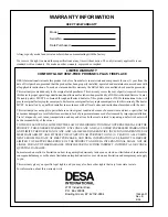 Предварительный просмотр 40 страницы Desa CGF265PVA Owner'S Operation And Installation Manual