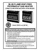 Preview for 1 page of Desa CGP18C Owner'S Operation And Installation Manual