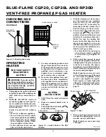 Предварительный просмотр 10 страницы Desa CGP20 Owner'S Operation And Installation Manual