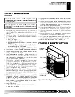 Preview for 3 page of Desa Comfort Glow CF26NT Owner'S Operation And Installation Manual