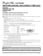 Preview for 6 page of Desa Comfort Glow CGCF26NR Owner'S Operation And Installation Manual