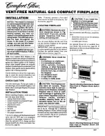 Preview for 8 page of Desa Comfort Glow CGCF26NRA Owner'S Operation And Installation Manual