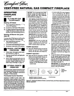 Preview for 16 page of Desa Comfort Glow CGCF26NRA Owner'S Operation And Installation Manual