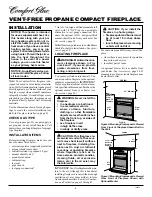 Preview for 8 page of Desa Comfort Glow CGCF26PRA Owner'S Operation And Installation Manual