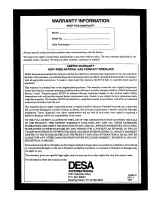 Preview for 36 page of Desa Comfort Glow CGCF26TN Owner'S Operation And Installation Manual