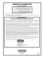 Предварительный просмотр 24 страницы Desa Comfort Glow CGCF26TPA Owner'S Operation And Installation Manual