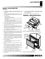 Предварительный просмотр 3 страницы Desa Comfort Glow CGEFP33NR Owner'S Operation And Installation Manual