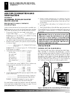 Предварительный просмотр 6 страницы Desa Comfort Glow CGEFP33NR Owner'S Operation And Installation Manual