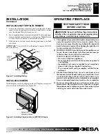 Предварительный просмотр 23 страницы Desa Comfort Glow CGEFP33NR Owner'S Operation And Installation Manual