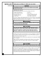 Preview for 16 page of Desa Comfort Glow CGF265NVA Owner'S Operation And Installation Manual