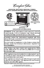 Preview for 1 page of Desa Comfort Glow CGFB32CA Safety Information And Installation Manual