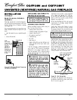 Preview for 14 page of Desa Comfort Glow CGFP28N Owner'S Operation And Installation Manual