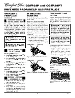 Предварительный просмотр 20 страницы Desa Comfort Glow CGFP28P Owner'S Manual