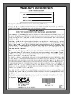 Preview for 24 page of Desa Comfort Glow CGN20TA Owner'S Operation And Installation Manual