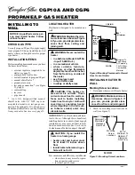 Preview for 6 page of Desa Comfort Glow CGP10A Owner'S Operation And Installation Manual