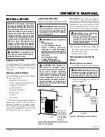 Предварительный просмотр 7 страницы Desa Comfort Glow CGP10RLA Owner'S Operation And Installation Manual