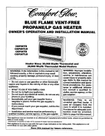 Desa Comfort Glow CGP20TB Owner'S Operation And Installation Manual preview