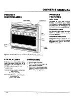 Preview for 3 page of Desa Comfort Glow CGP20TB Owner'S Operation And Installation Manual