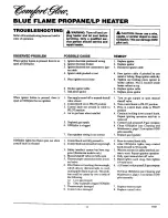 Preview for 14 page of Desa Comfort Glow CGP20TB Owner'S Operation And Installation Manual