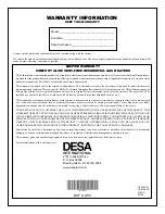 Preview for 20 page of Desa Comfort Glow CGR2P Owner'S Operation And Installation Manual