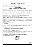 Preview for 44 page of Desa Comfort Glow CGR35PA Owner'S Operation And Installation Manual