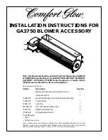 Preview for 1 page of Desa Comfort Glow GA3750 Installation Instructions Manual