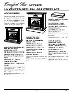 Предварительный просмотр 24 страницы Desa Comfort Glow LFP33NR Owner'S Operation And Installation Manual