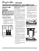 Preview for 8 page of Desa Comfort Glow LFP33PR Owner'S Operation And Installation Manual