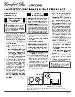 Предварительный просмотр 16 страницы Desa Comfort Glow LFP33PR Owner'S Operation And Installation Manual