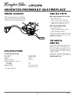 Предварительный просмотр 22 страницы Desa Comfort Glow LFP33PR Owner'S Operation And Installation Manual