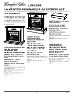 Предварительный просмотр 24 страницы Desa Comfort Glow LFP33PR Owner'S Operation And Installation Manual