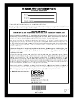 Предварительный просмотр 24 страницы Desa Comfort Glow RFN30T Owner'S Operation And Installation Manual