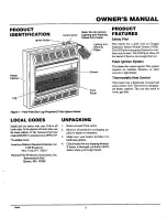 Preview for 3 page of Desa Comfort Glow RFP30T Owner'S Operation And Installation Manual